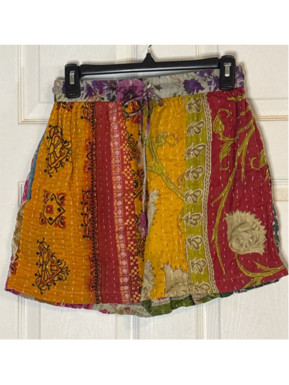 Kathmandu Imports Multicolor Patchwork Shorts SM